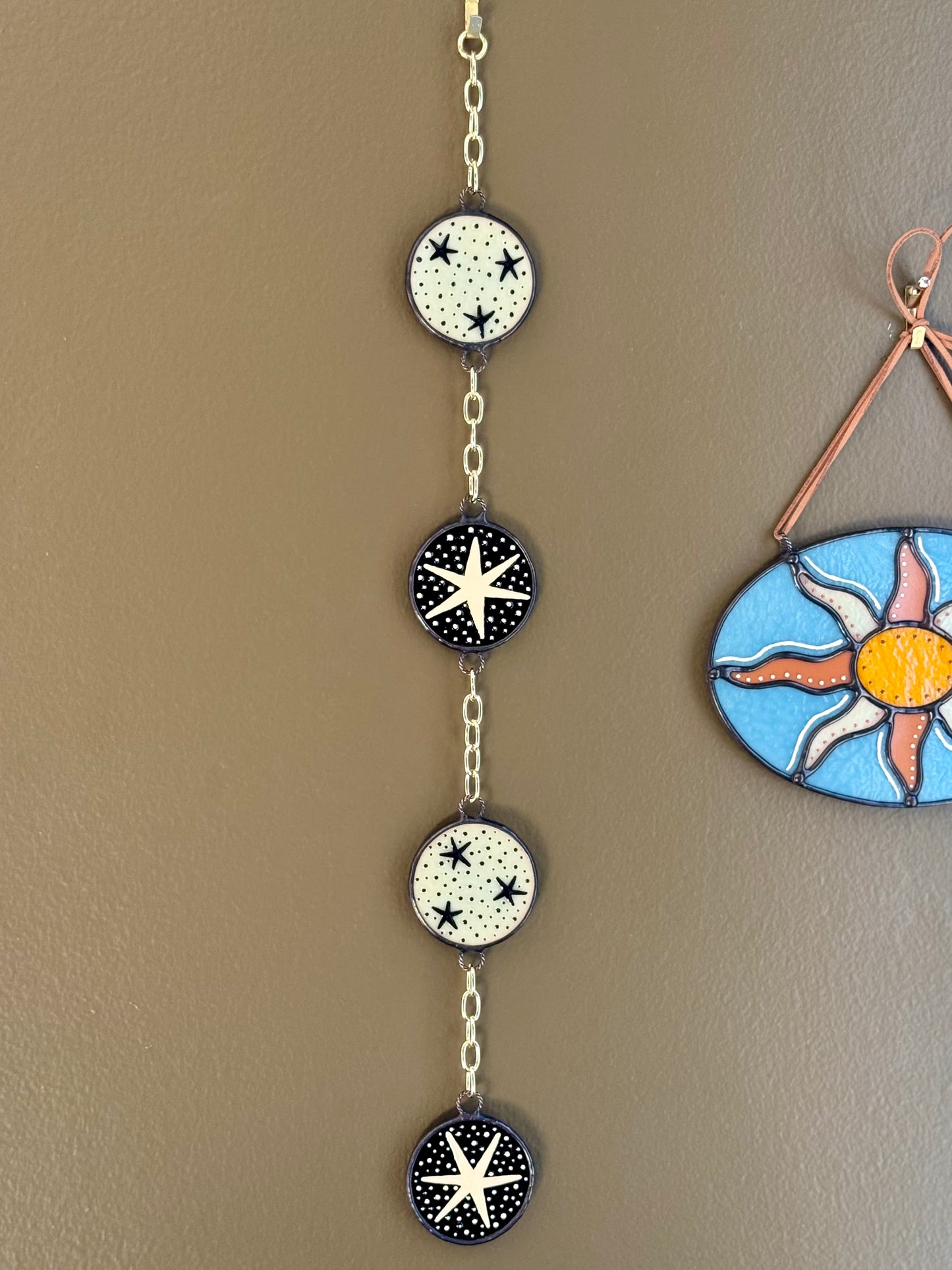 Hand Painted Dots and Stars Hanger