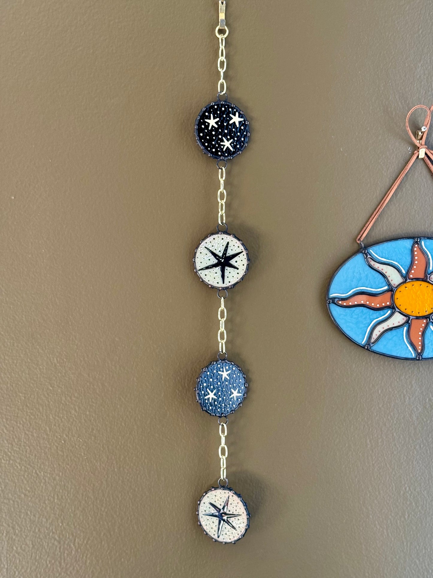 Hand Painted Dots and Stars Hanger