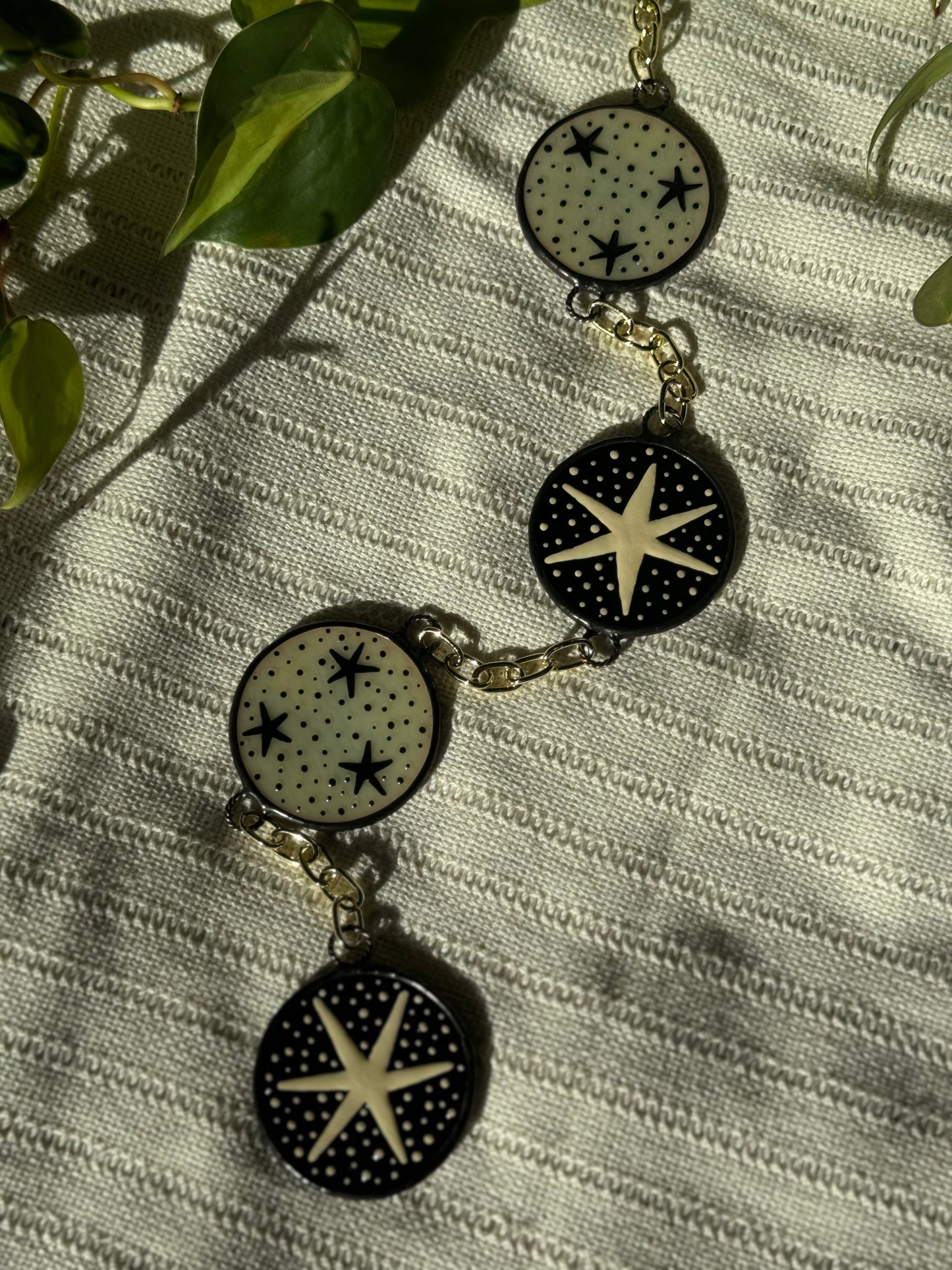 Hand Painted Dots and Stars Hanger