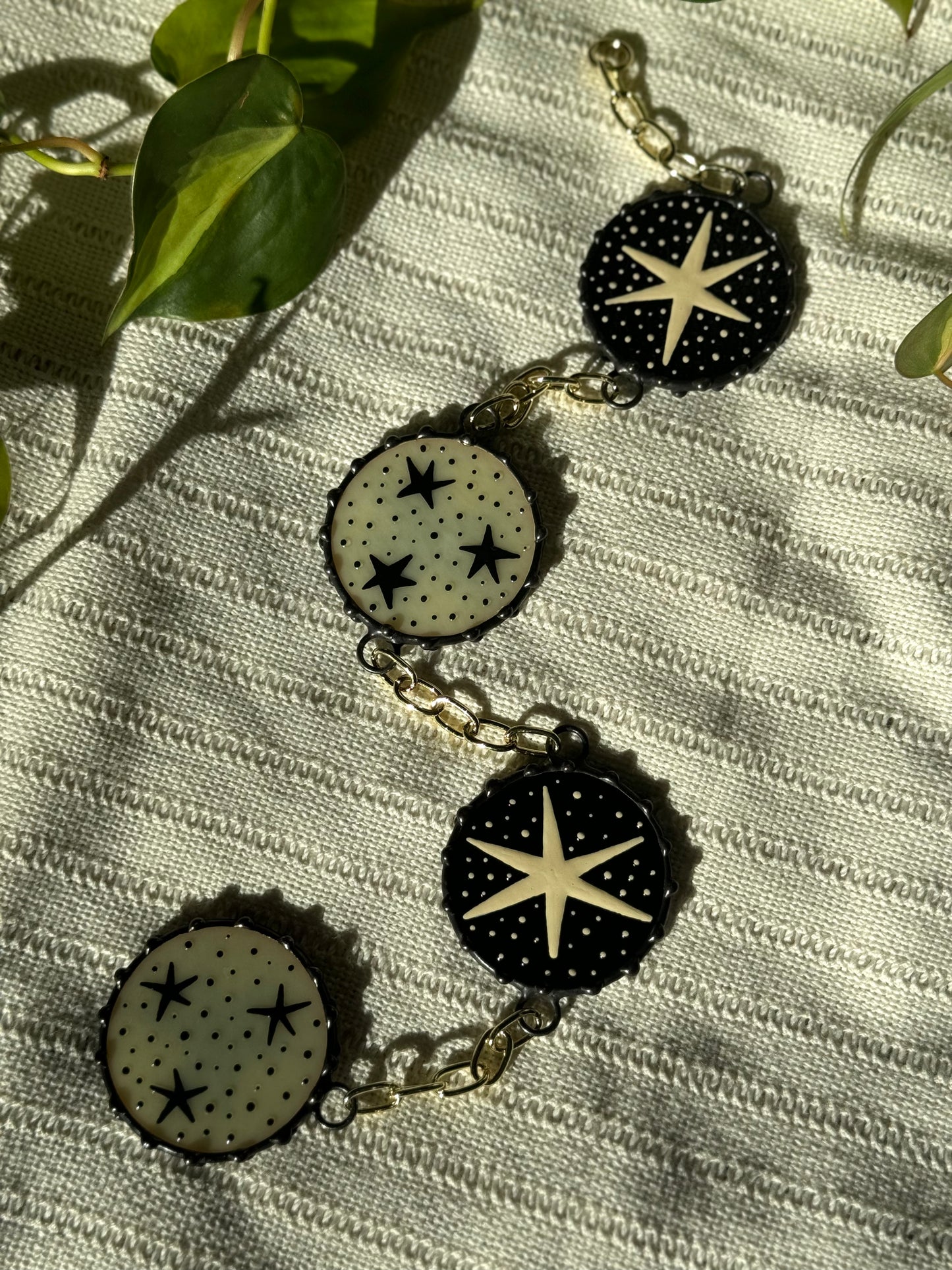 Hand Painted Dots and Stars Hanger