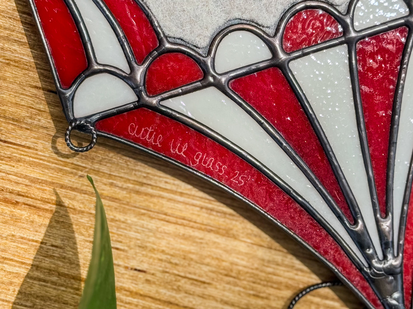 Deep Red and Cream Double Big Top Mirror