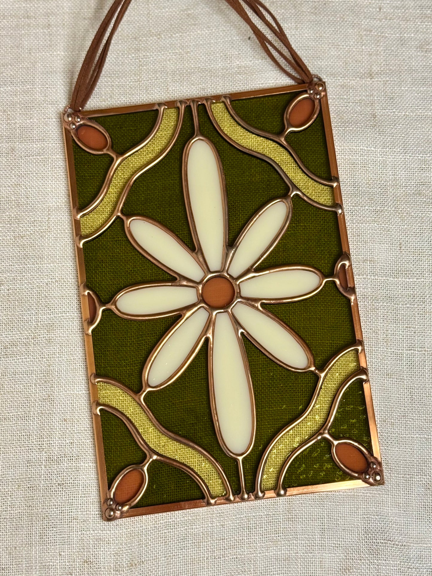 Transparent Green Flower Panel