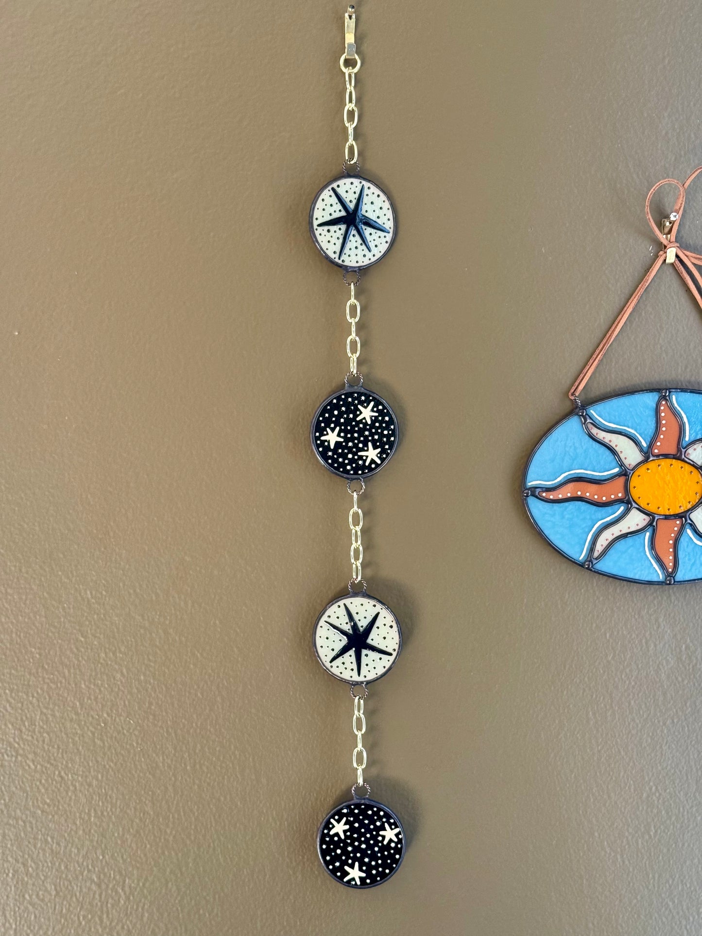 Hand Painted Dots and Stars Hanger