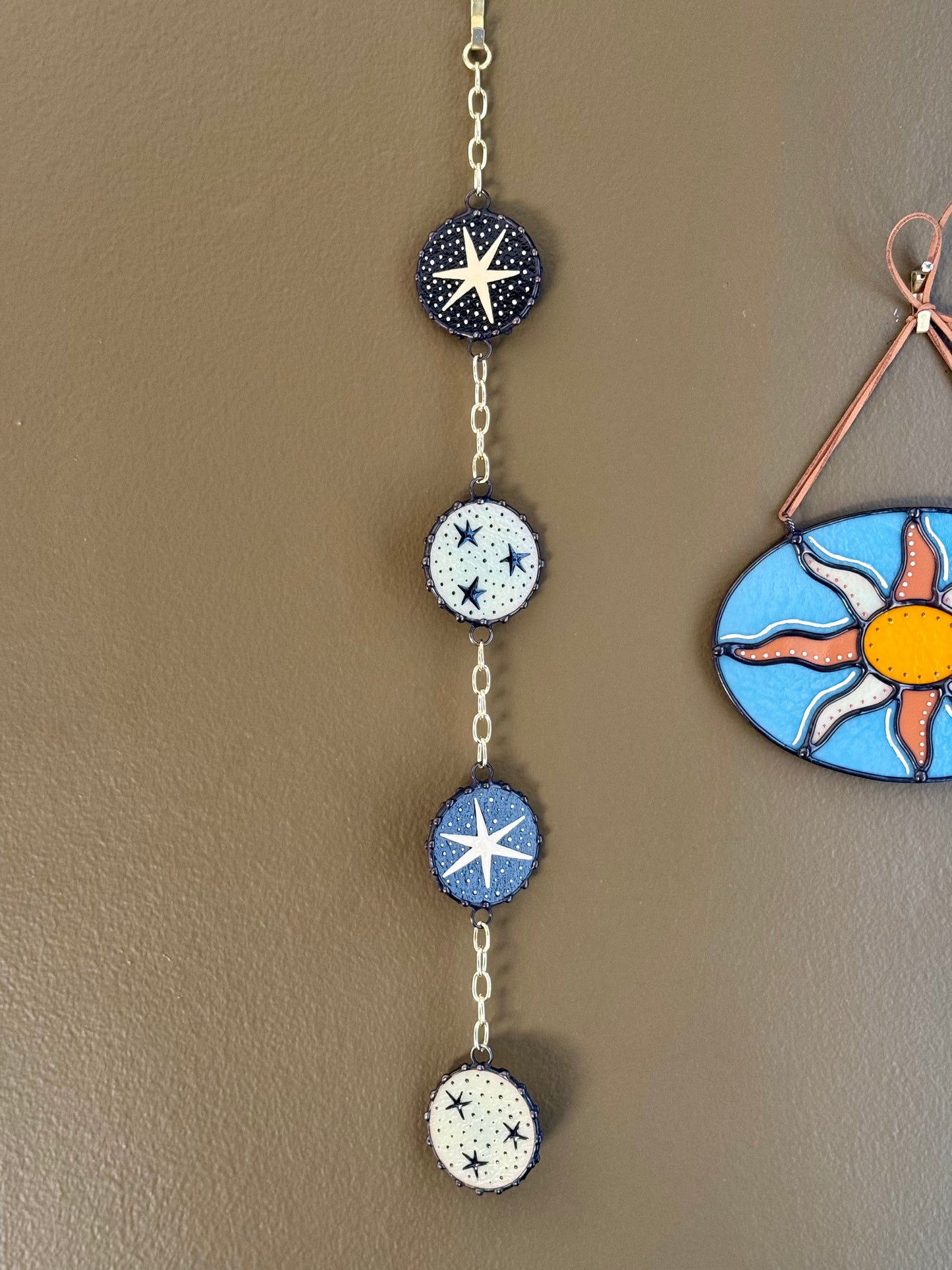 Hand Painted Dots and Stars Hanger
