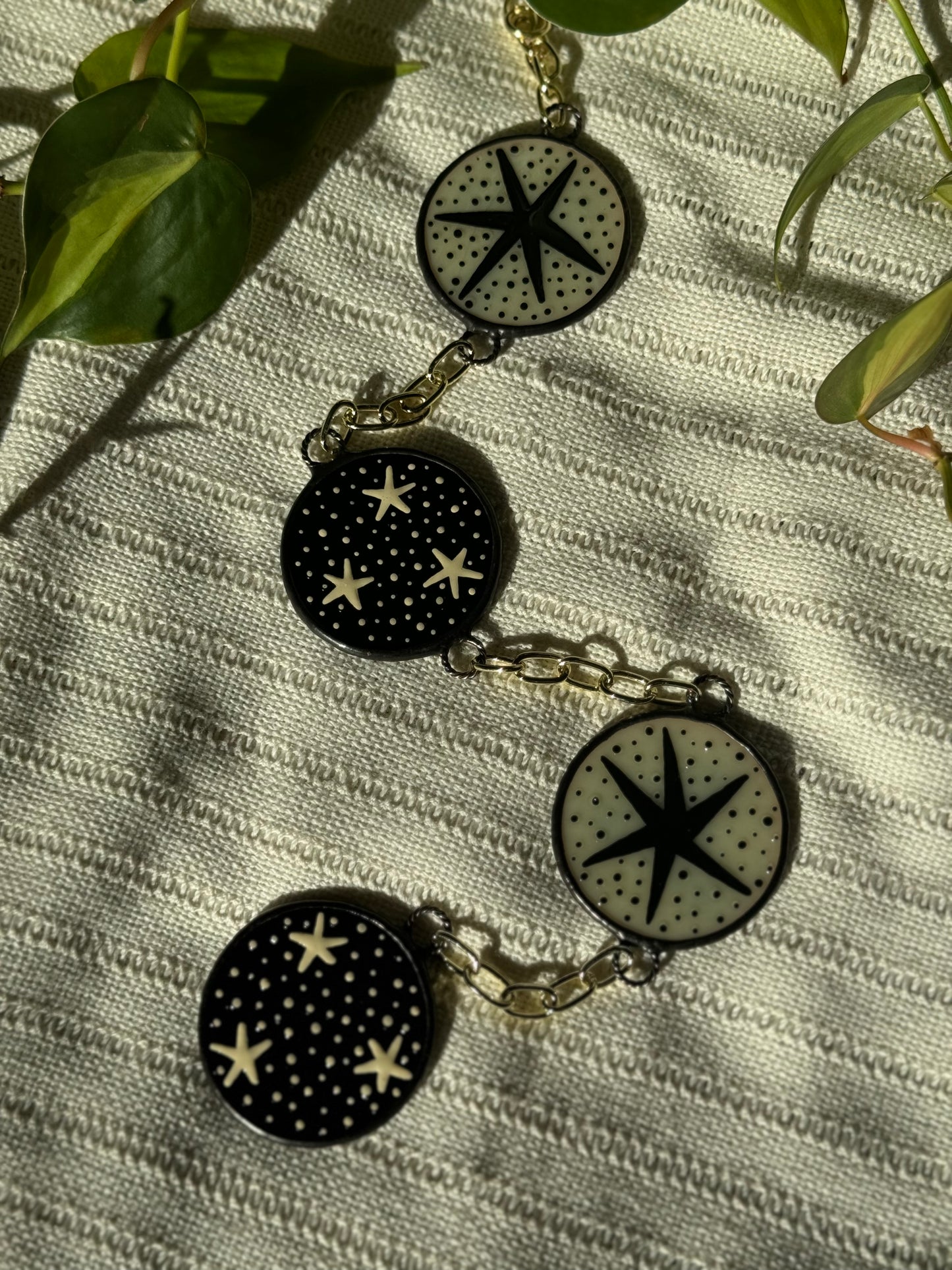 Hand Painted Dots and Stars Hanger
