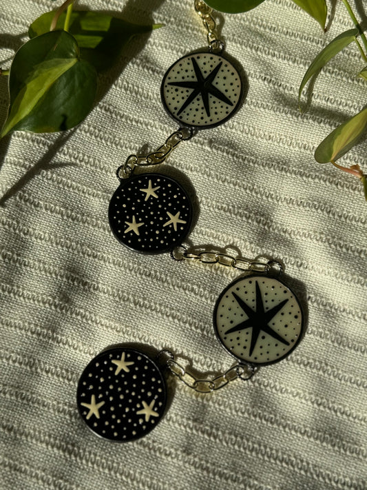 Hand Painted Dots and Stars Hanger