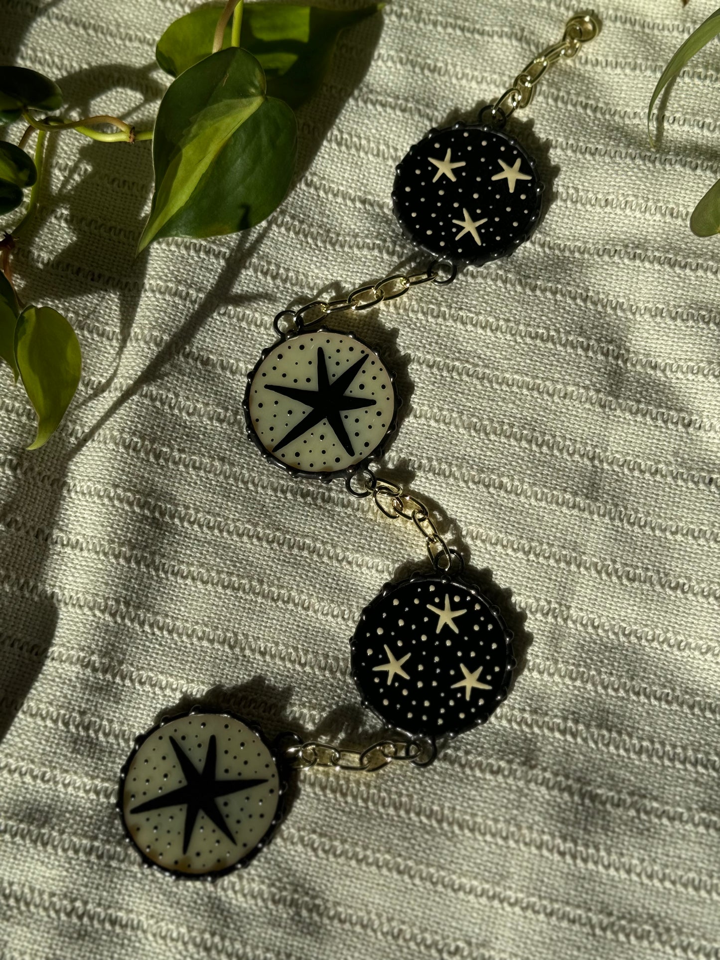 Hand Painted Dots and Stars Hanger