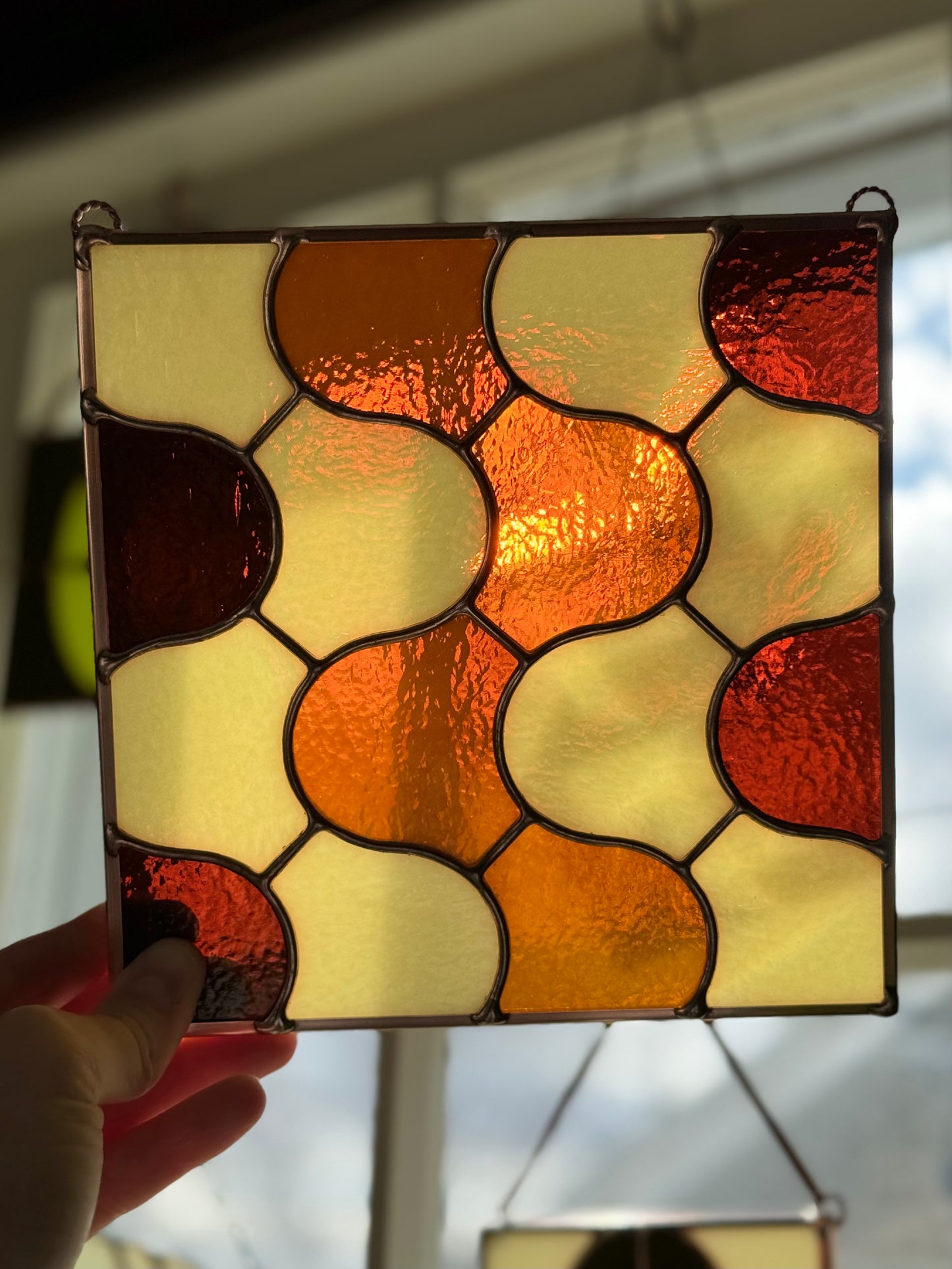 Brown Retro Tiled Panel